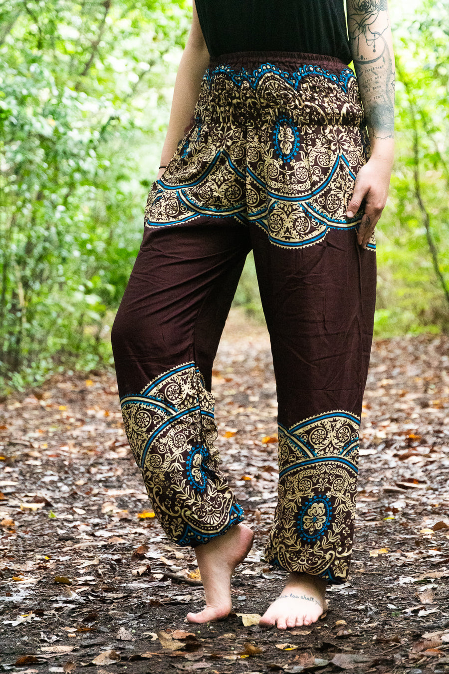 Brown Luna Mandala Harem Pants