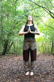 Brown Luna Mandala Harem Pants