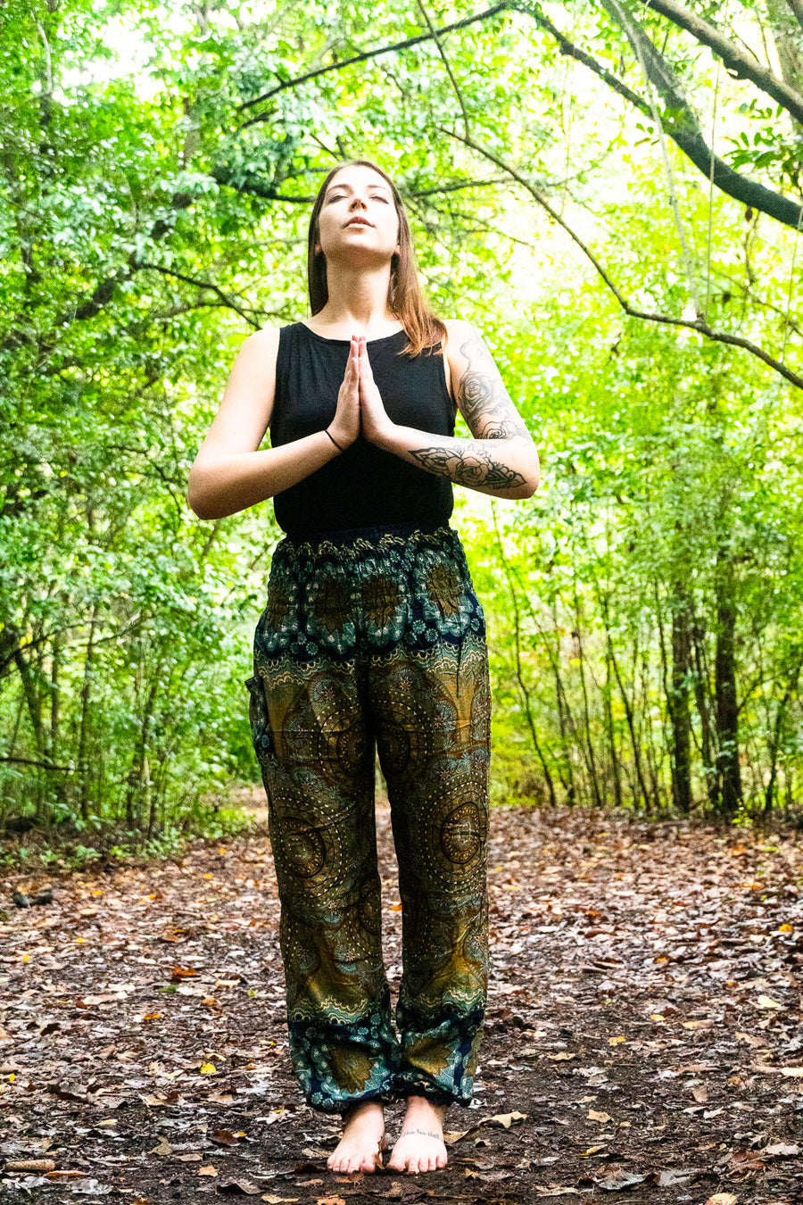 Dark Blue Pendant Mandala Harem Pants