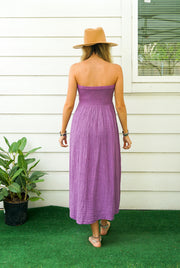 Purple Double Gauze Cotton Dress