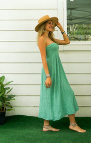 Mint Double Gauze Cotton Dress