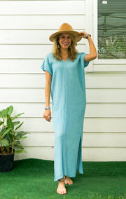 Sky Blue Double Gauze Cotton Dress