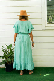 Mint Double Gauze Cotton Dress