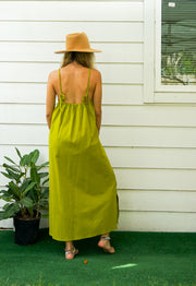 Lime Cotton Boho SunDress