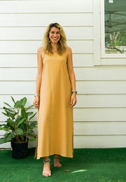 Nude Brown Cotton Boho SunDress