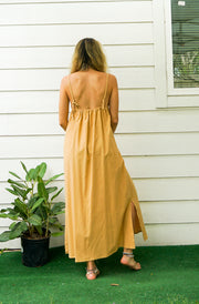 Nude Brown Cotton Boho SunDress