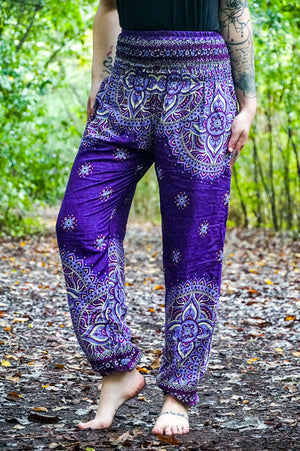 Violet Goddess Mandala Harem Pants