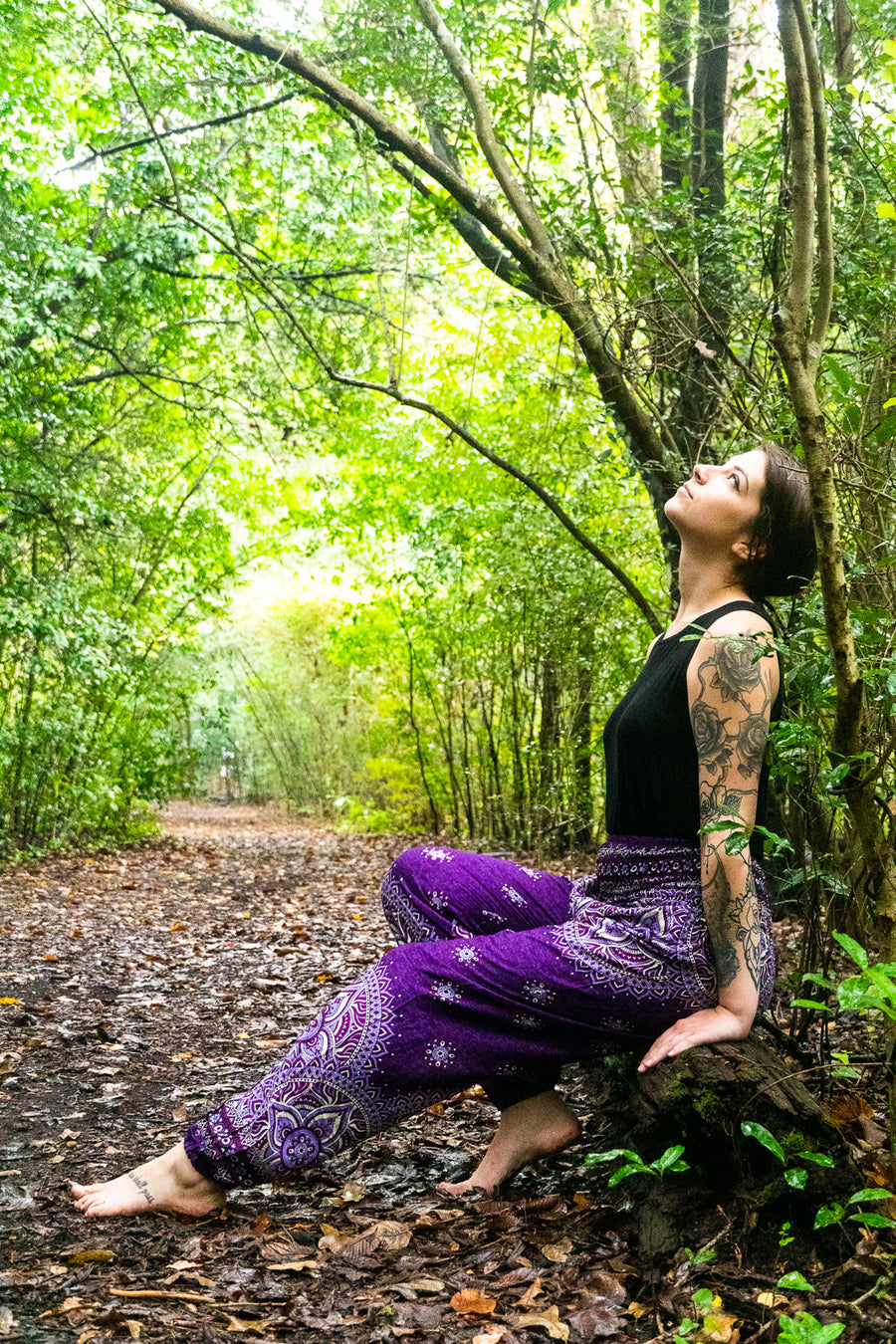 Violet Goddess Mandala Harem Pants