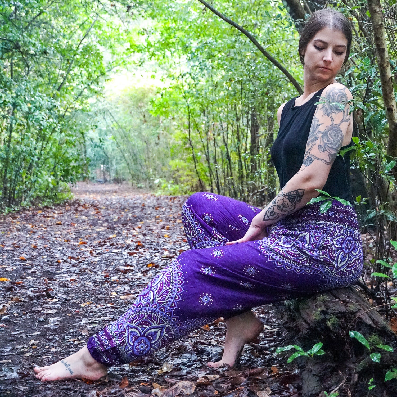 Violet Goddess Mandala Harem Pants