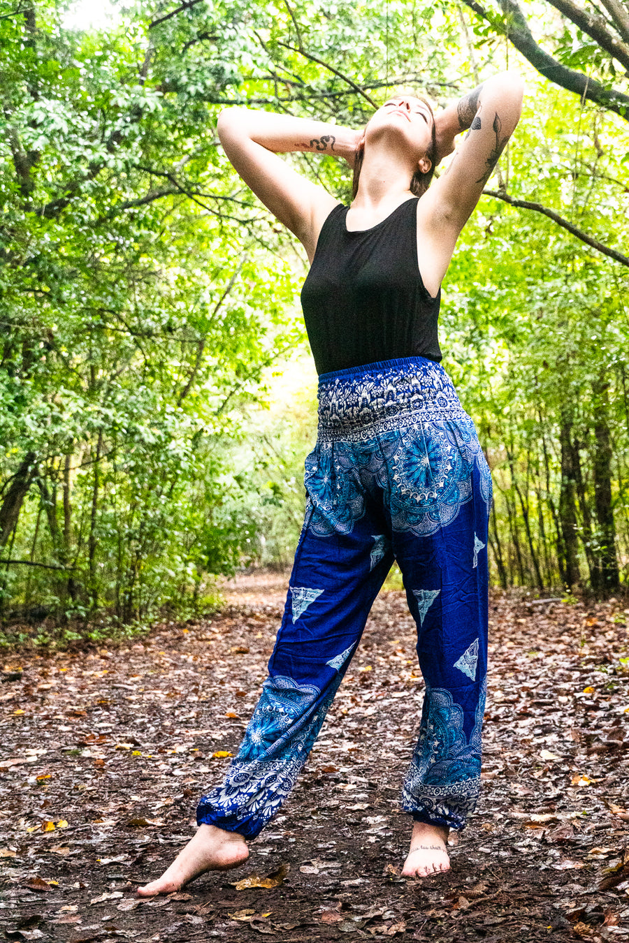 Pacific Blue Snow Mantra Harem Pants