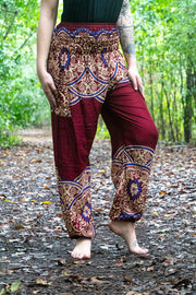 Brown Luna Mandala Harem Pants