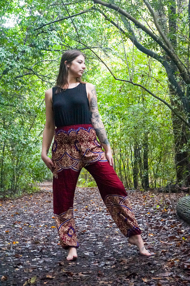 Brown Luna Mandala Harem Pants