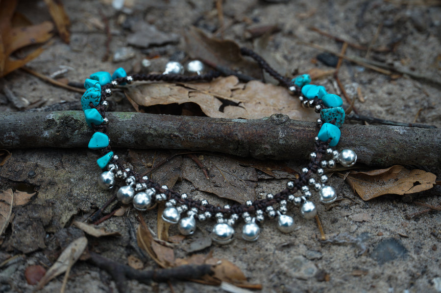 Turquoise Silver Stone Bracelet