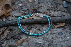 Turquoise Beaded Double Strand Bracelet