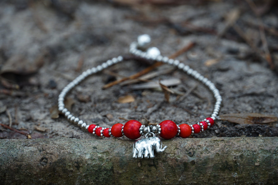 Red Elephant Bracelet