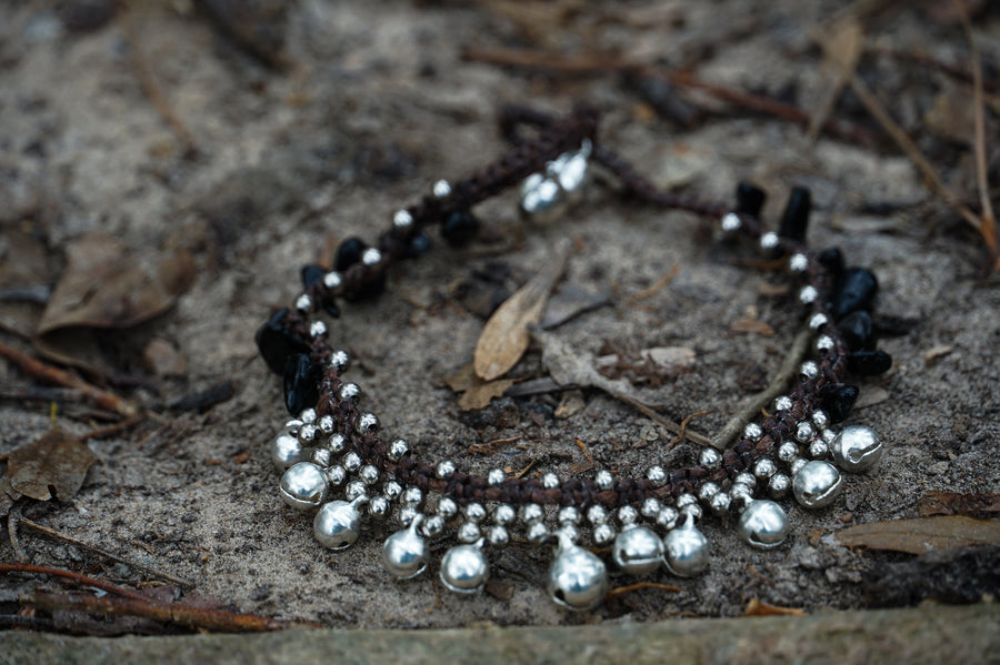 Black Stone Silver Bracelet