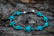 Turquoise Turtle Silver Bracelet