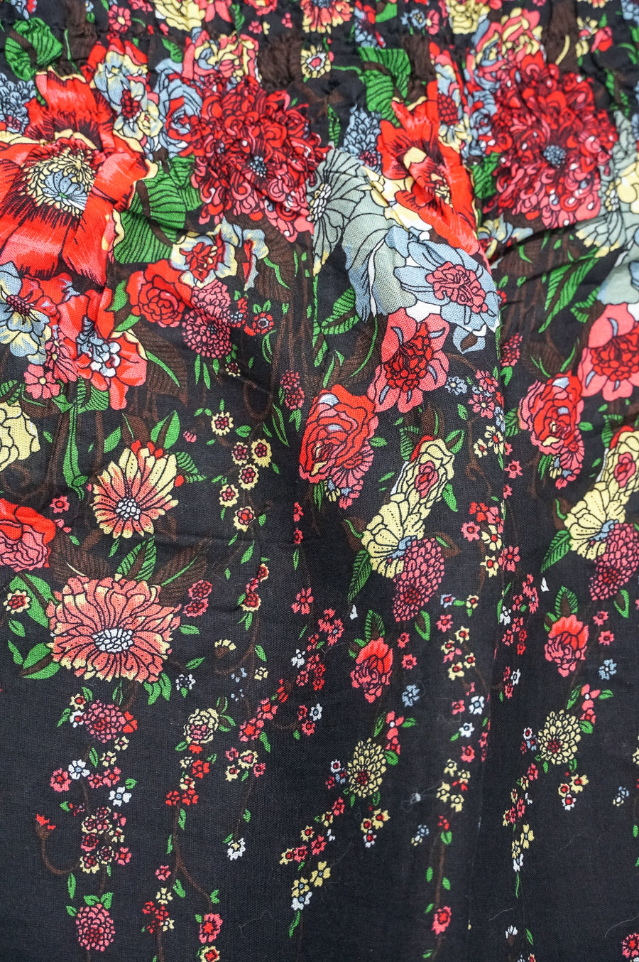 Black Floral Plus Size Harem Pants