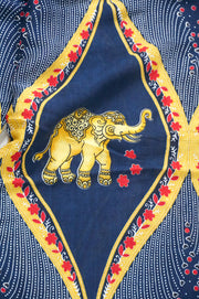 Dark Blue Diamond Elephant Harem Pants