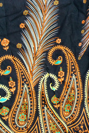 Orange Phoenix Feather Harem Pants