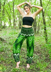 Green Royal Peacock Harem Pants