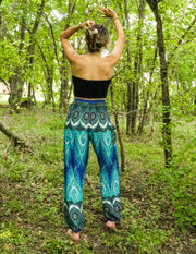 Light Blue Royal Peacock Harem Pants